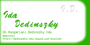 ida dedinszky business card